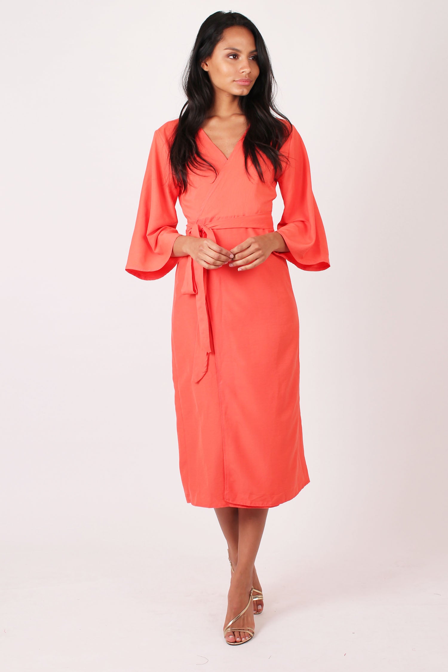 Coral Gina Kimono Dress