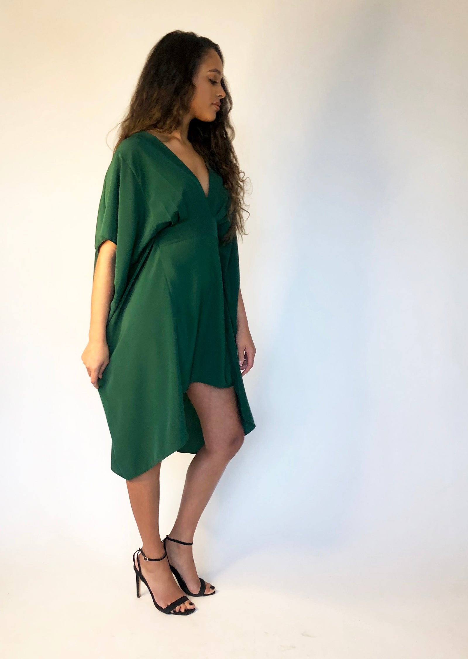 Emerald Green Kira Kaftan Dress