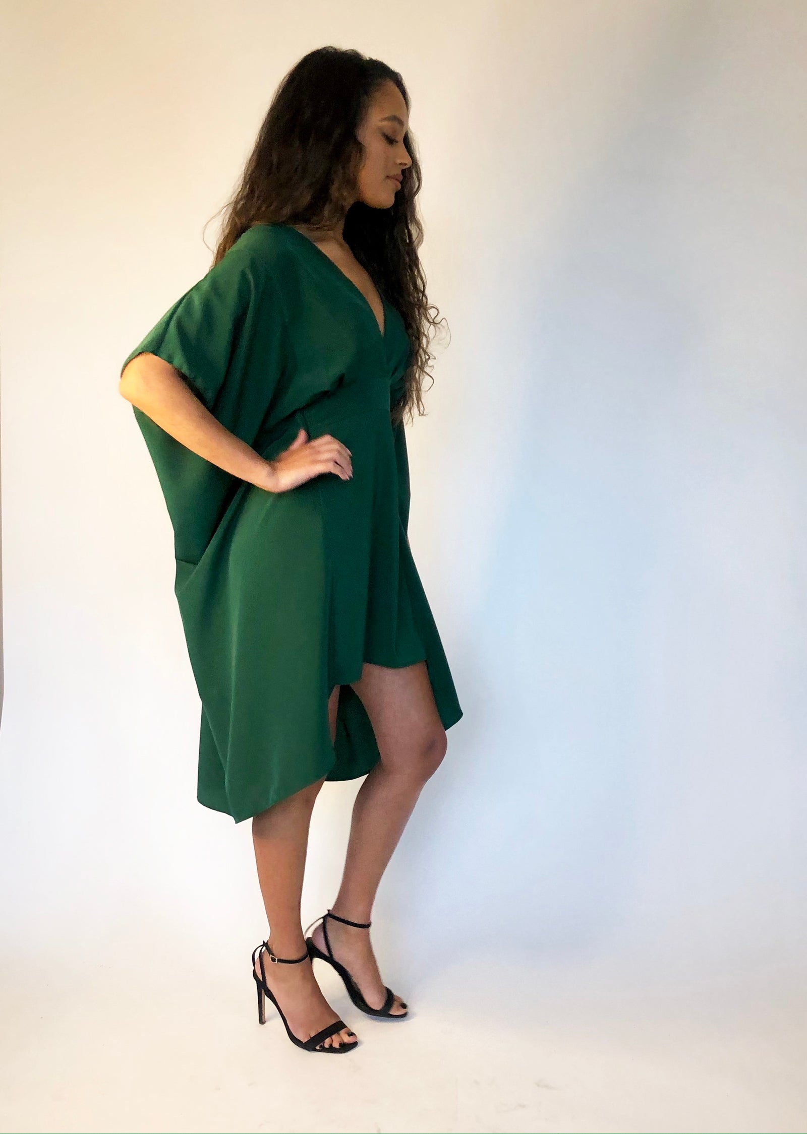 Emerald Green Kira Kaftan Dress